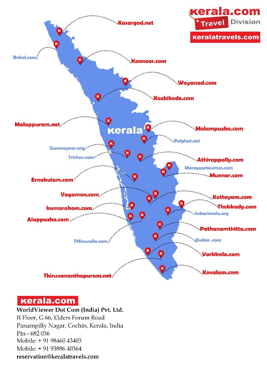 Kerala Tourism Map